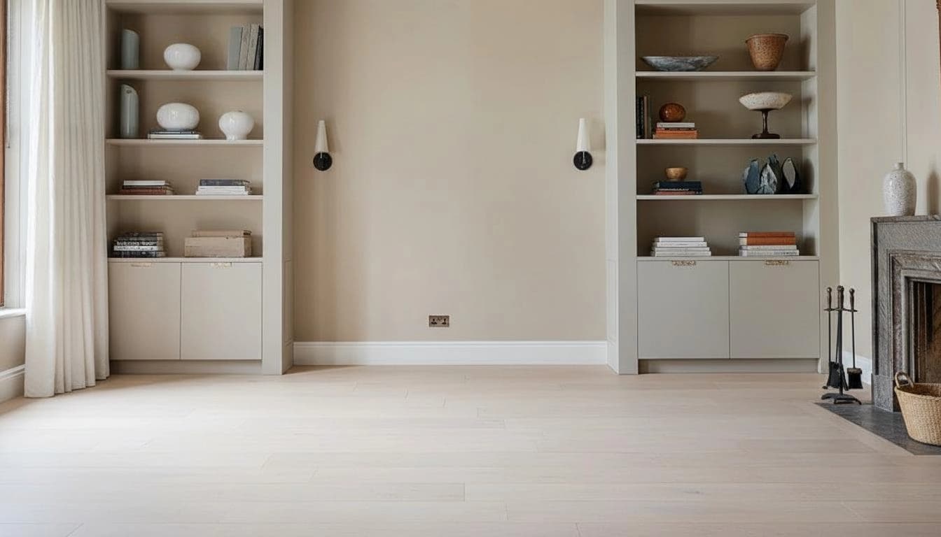 The same room after being virtually staged with modern furniture and decor by AI, ready for marketing.