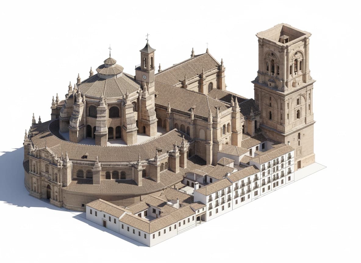 Image of the exterior of Granada's city cathedral