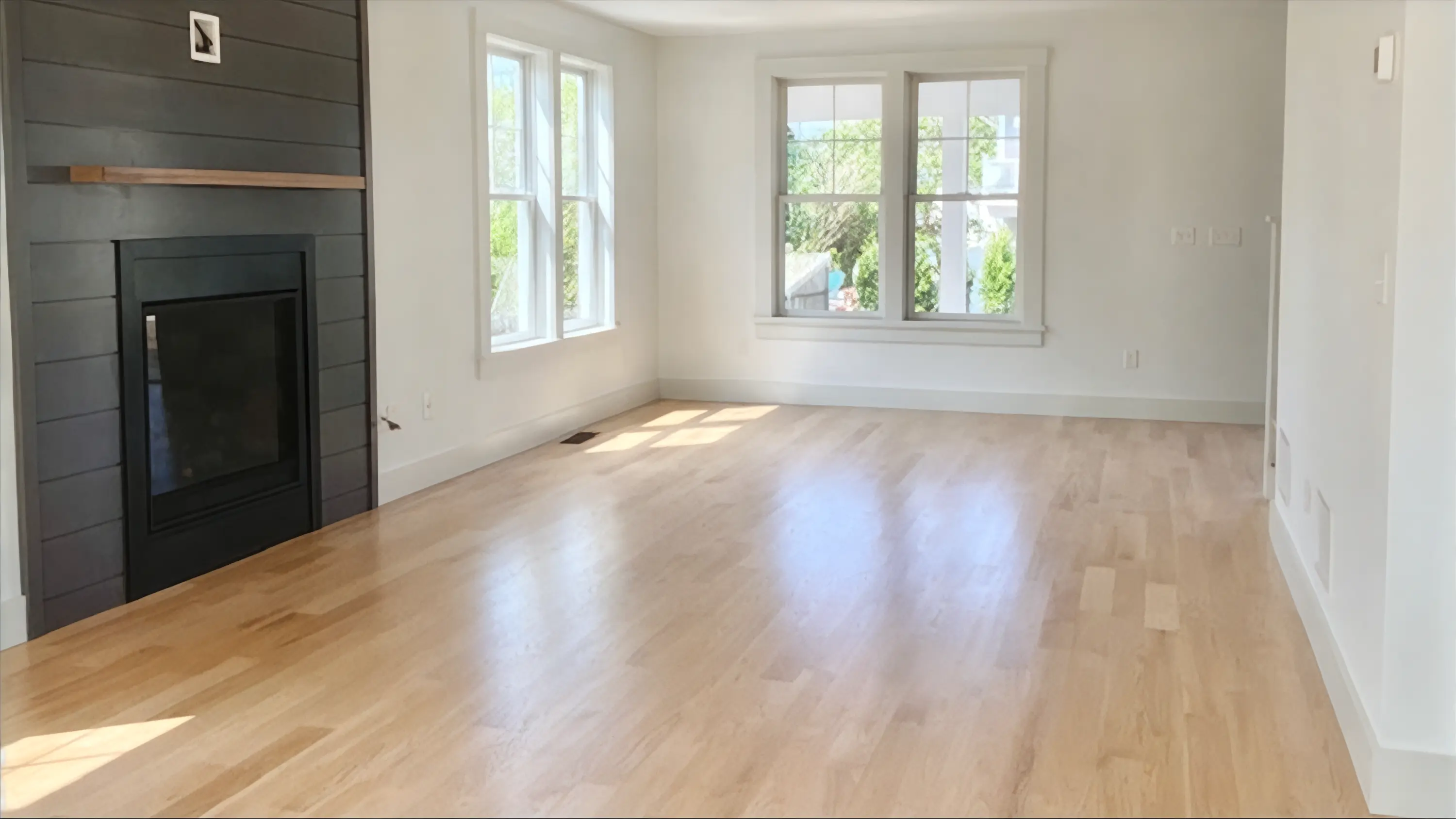 A cluttered living room before using the AI tool to remove furniture.