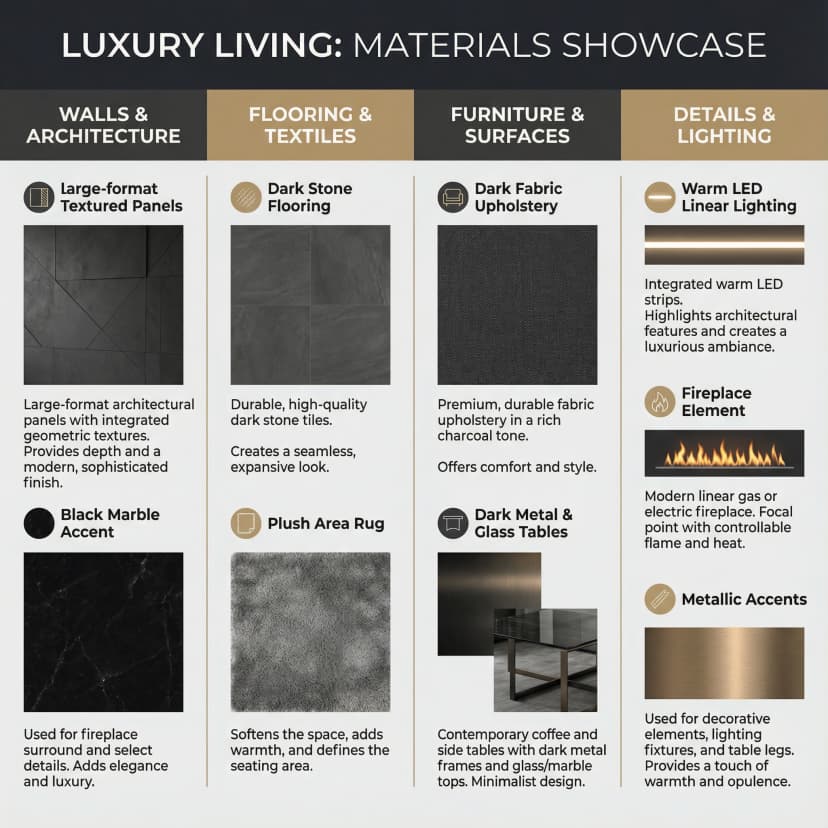 Materials Showcase Infographic